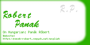 robert panak business card