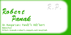 robert panak business card